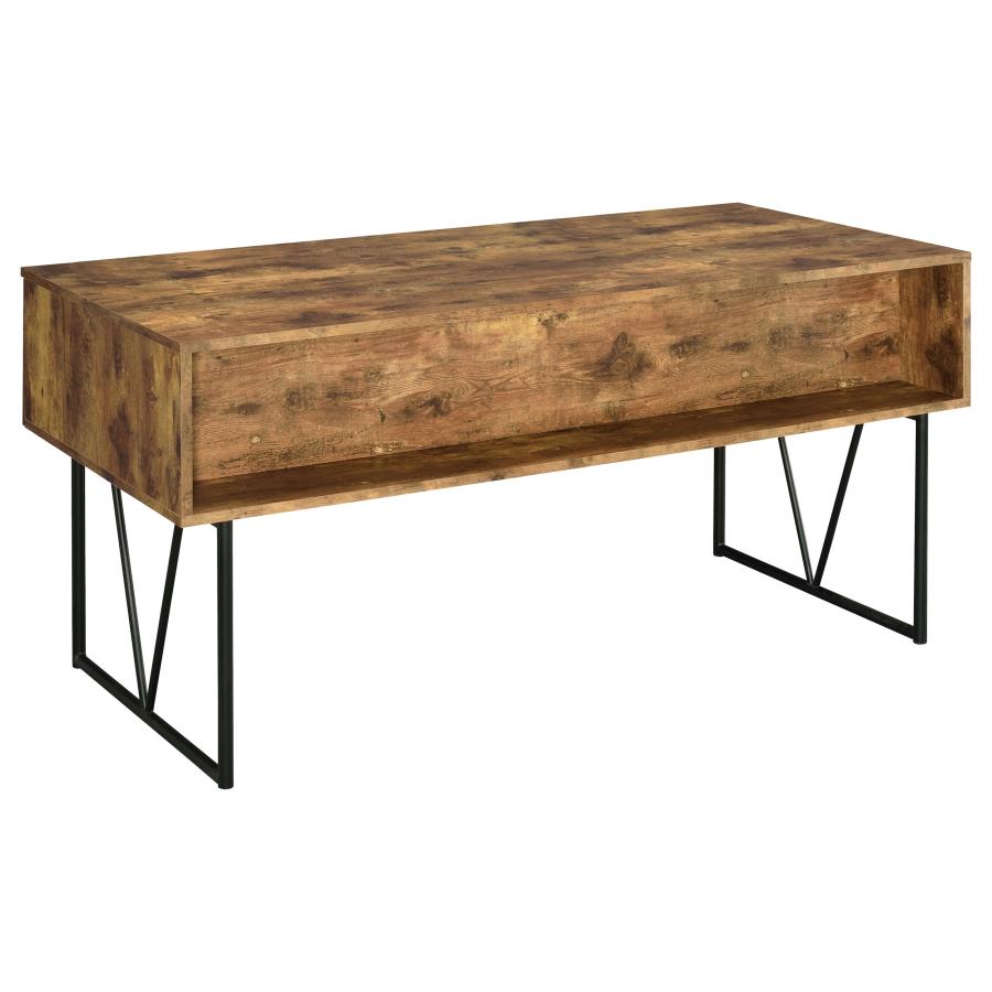 (image for) Analiese 63-inch 4-drawer Writing Desk Rustic Nutmeg