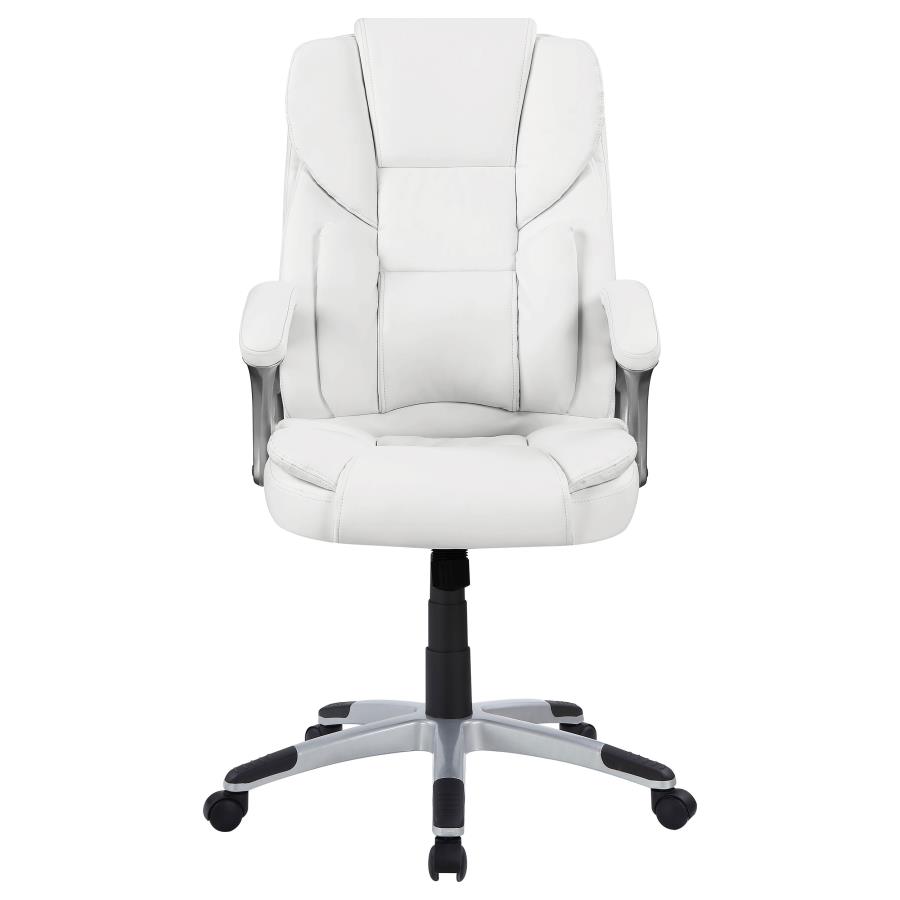 (image for) Kaffir Upholstered Adjustable Home Office Desk Chair White