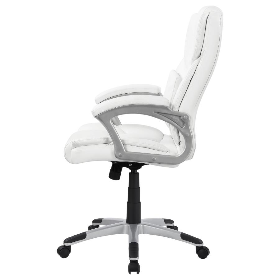 (image for) Kaffir Upholstered Adjustable Home Office Desk Chair White