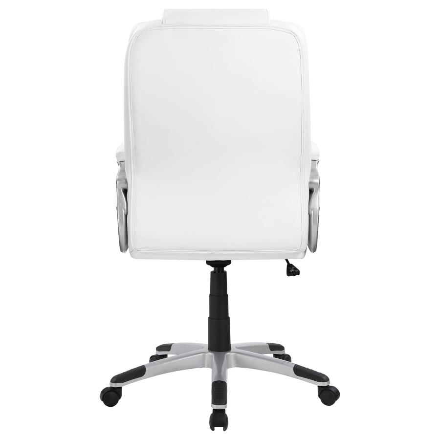 (image for) Kaffir Upholstered Adjustable Home Office Desk Chair White