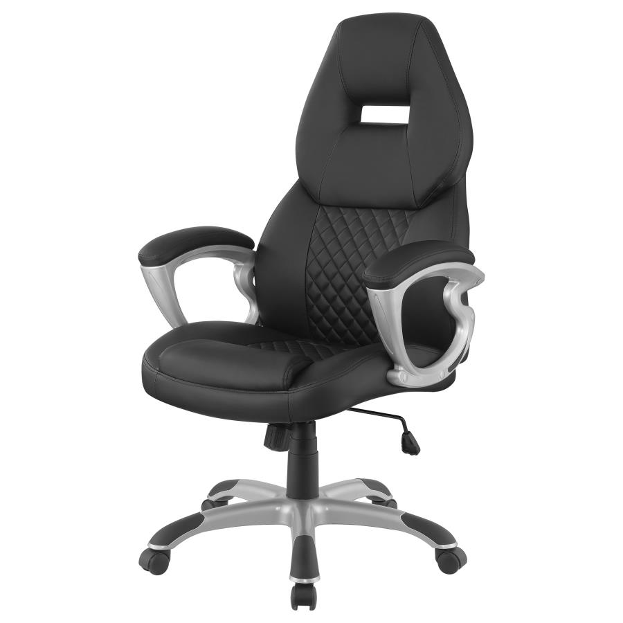 (image for) Bruce Upholstered Adjustable Home Office Desk Chair Black