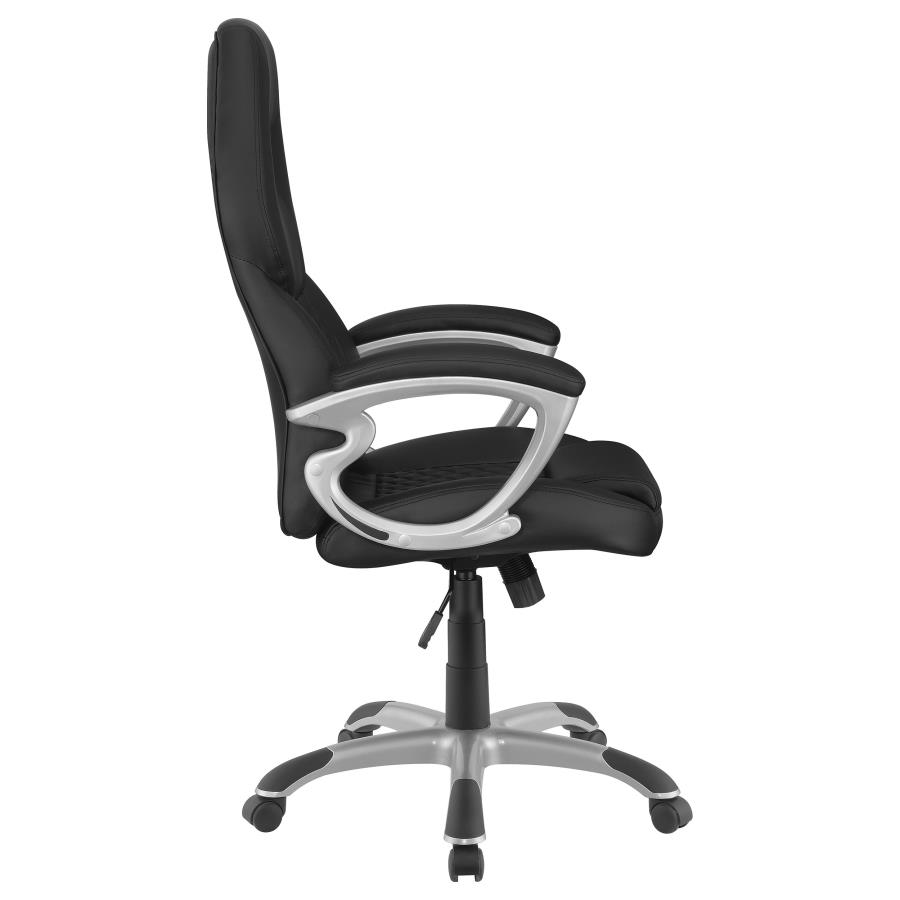 (image for) Bruce Upholstered Adjustable Home Office Desk Chair Black