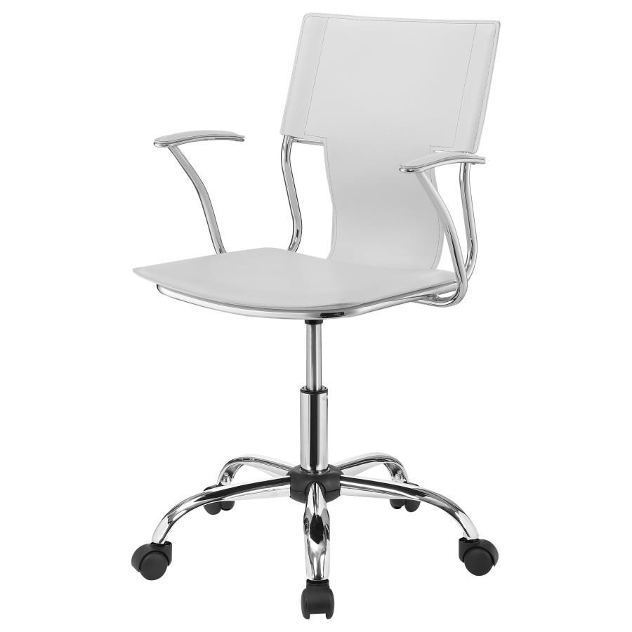 (image for) Himari Faux Leather Adjustable Office Desk Chair White