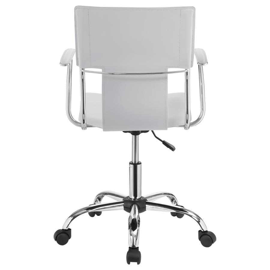 (image for) Himari Faux Leather Adjustable Office Desk Chair White