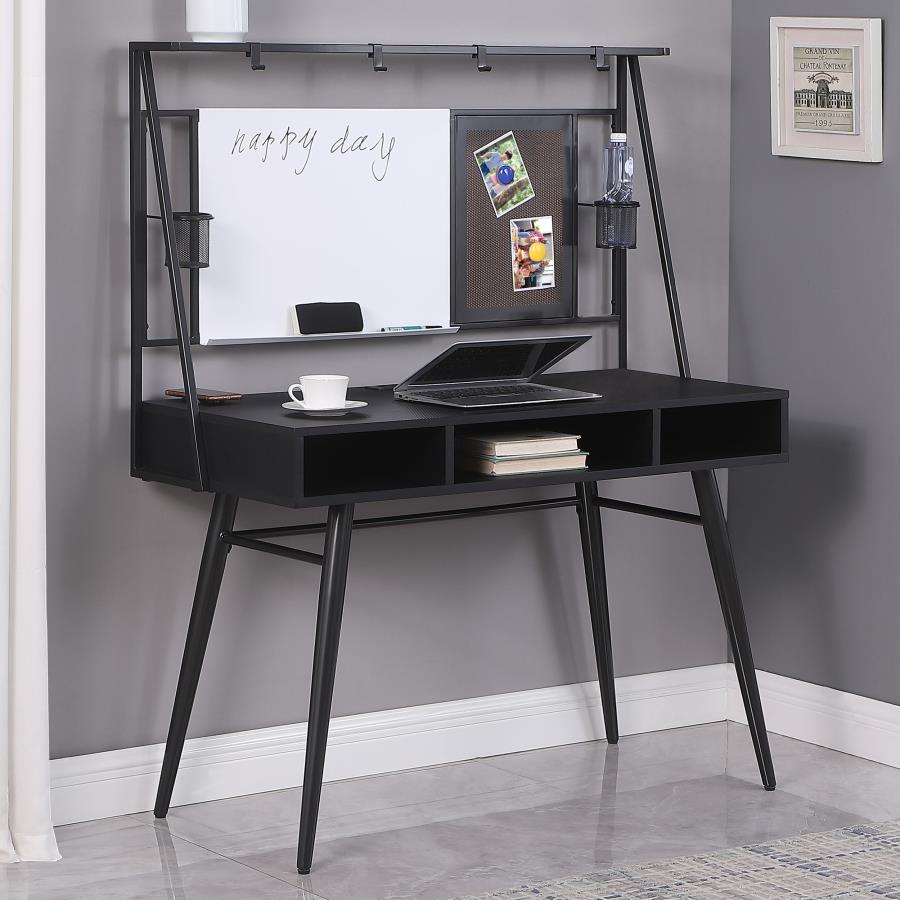 (image for) Jessie 47-inch Writing Desk with Whiteboard and USB Black