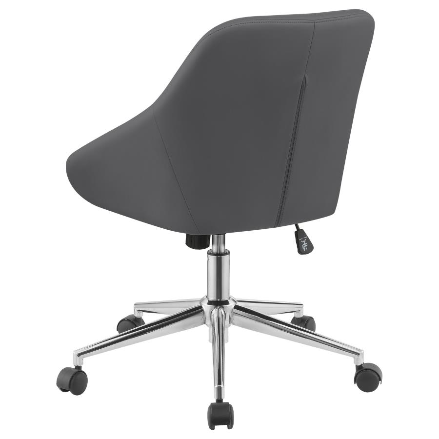 (image for) Jackman Upholstered Adjustable Home Office Desk Chair Grey