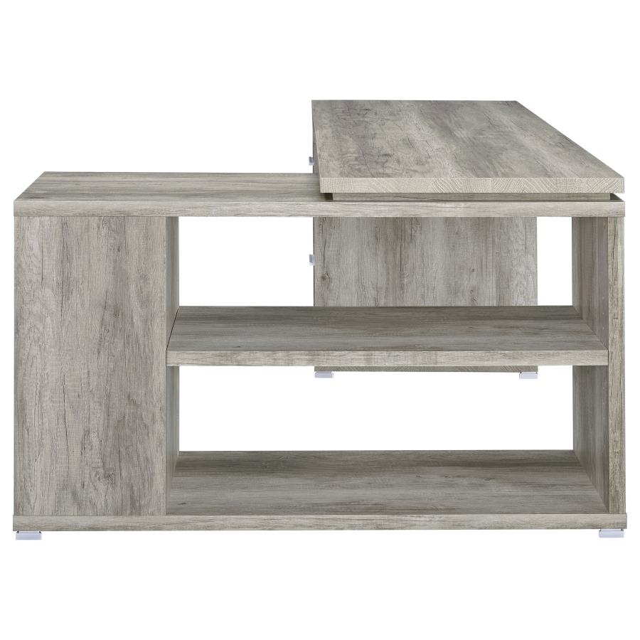 (image for) Yvette 60-inch 3-drawer L-Shape Computer Desk Grey Driftwood