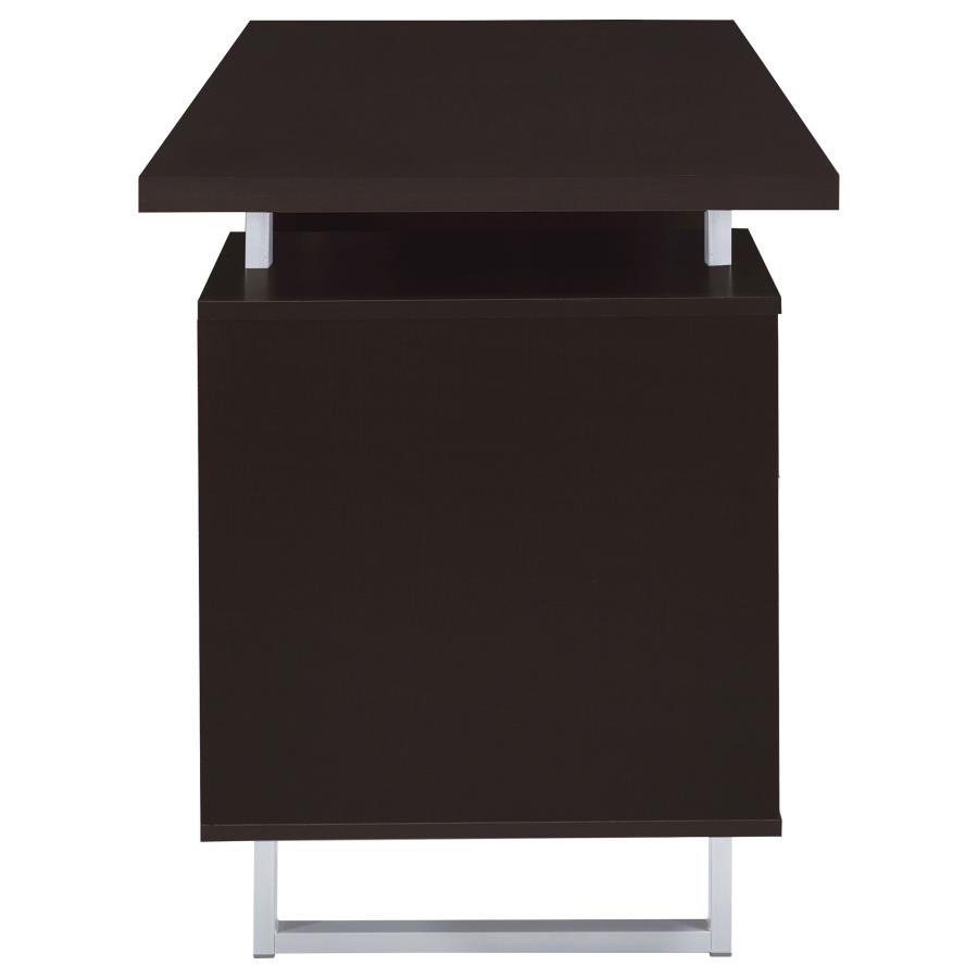 (image for) Lawtey 60-inch 2-drawer Office Computer Desk Cappuccino