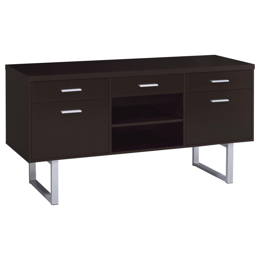 (image for) Lawtey 5-drawer Home Office Storage Credenza Cappuccino - Click Image to Close