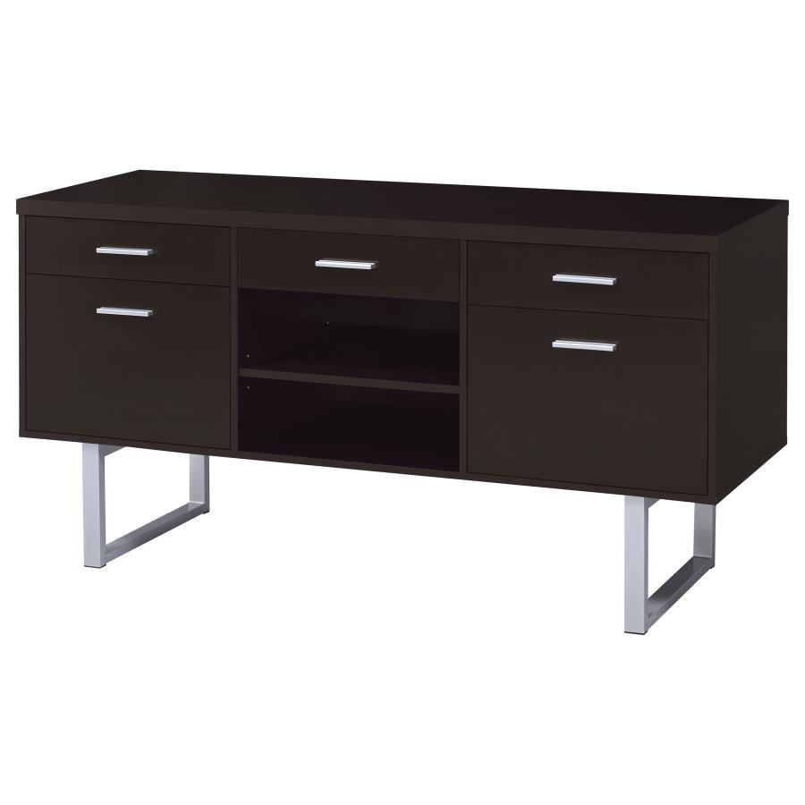 (image for) Lawtey 5-drawer Home Office Storage Credenza Cappuccino