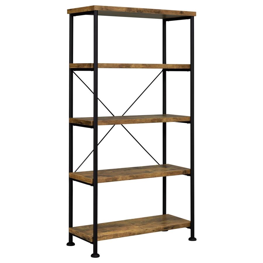 (image for) Analiese 63-inch 4-shelf Bookshelf Rustic Nutmeg