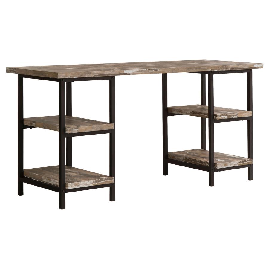 (image for) Kemper 59-inch 4-shelf Writing Desk Weathered Brown