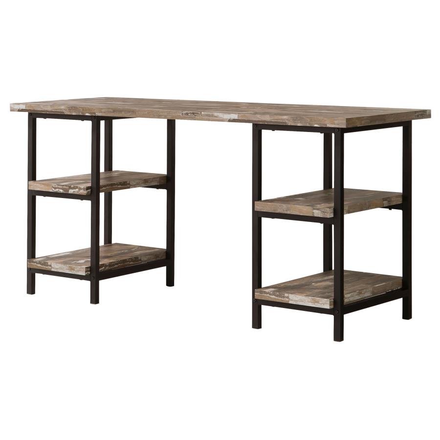 (image for) Kemper 59-inch 4-shelf Writing Desk Weathered Brown