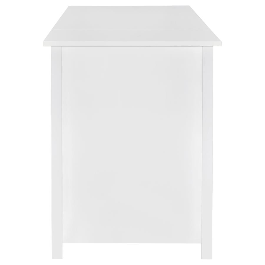 (image for) Dylan 60-inch 4-drawer Lift Top Office Desk White High Gloss