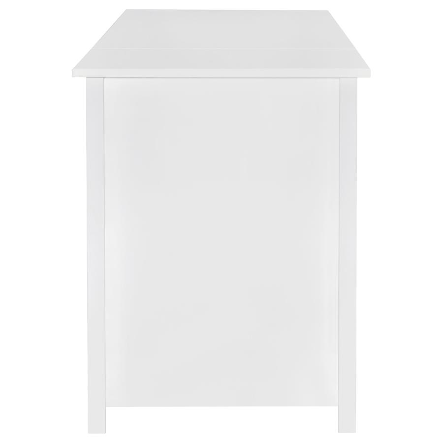 (image for) Dylan 60-inch 4-drawer Lift Top Office Desk White High Gloss