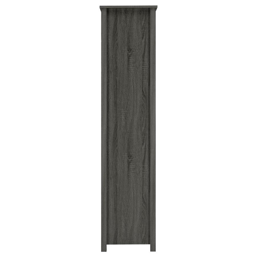 (image for) Dylan 68-inch 4-shelf Storage Bookshelf Weathered Grey