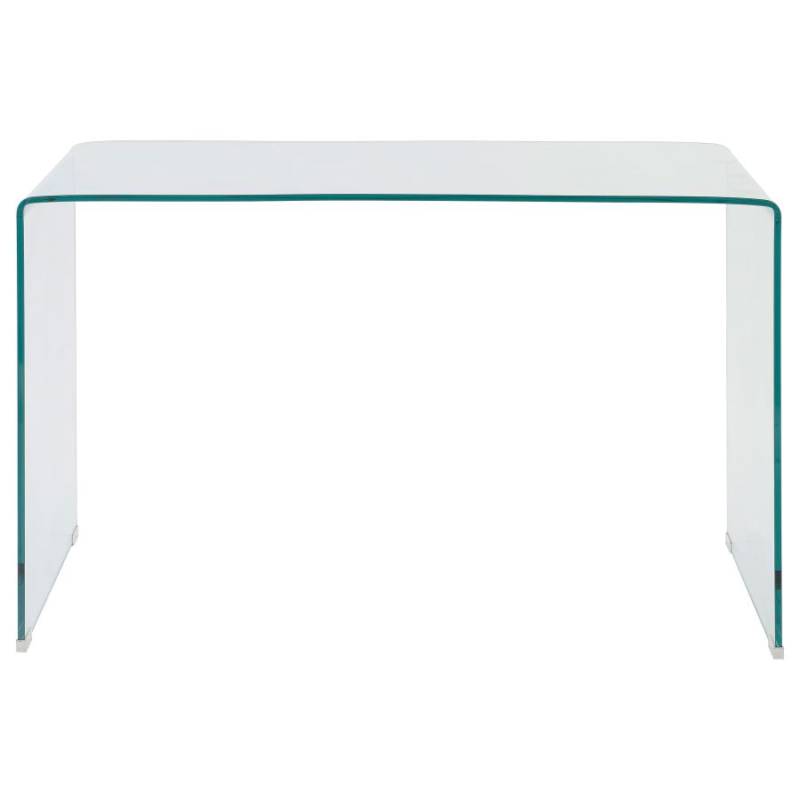 (image for) Ripley 47-inch Tempered Bent Glass Writing Desk Clear