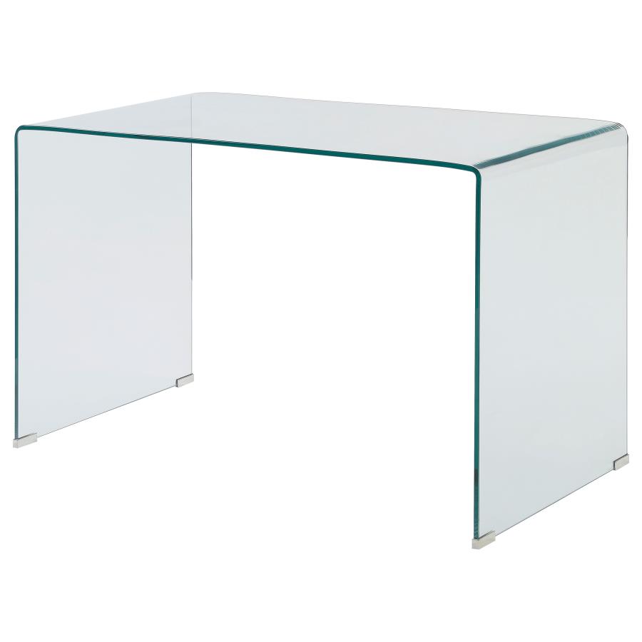 (image for) Ripley 47-inch Tempered Bent Glass Writing Desk Clear