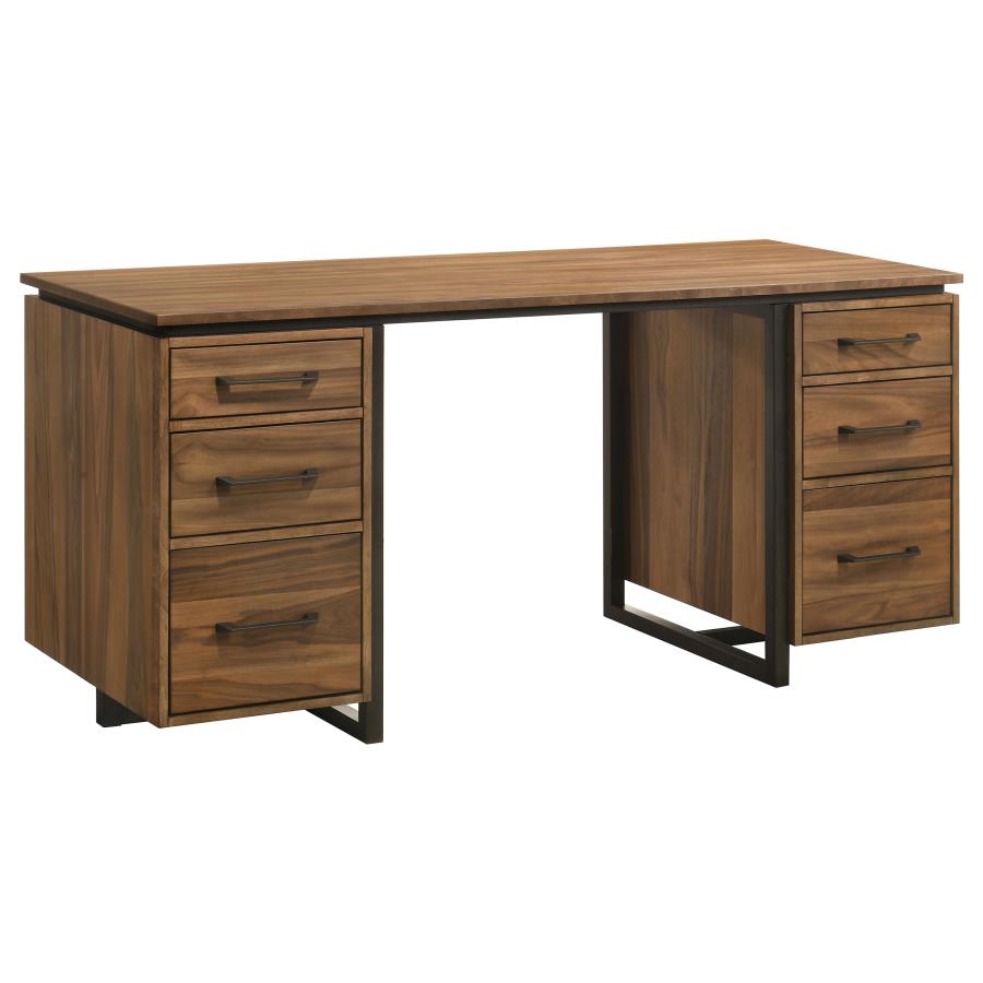 (image for) Berhalter 6-Drawer Double Pedestal File Computer Desk
