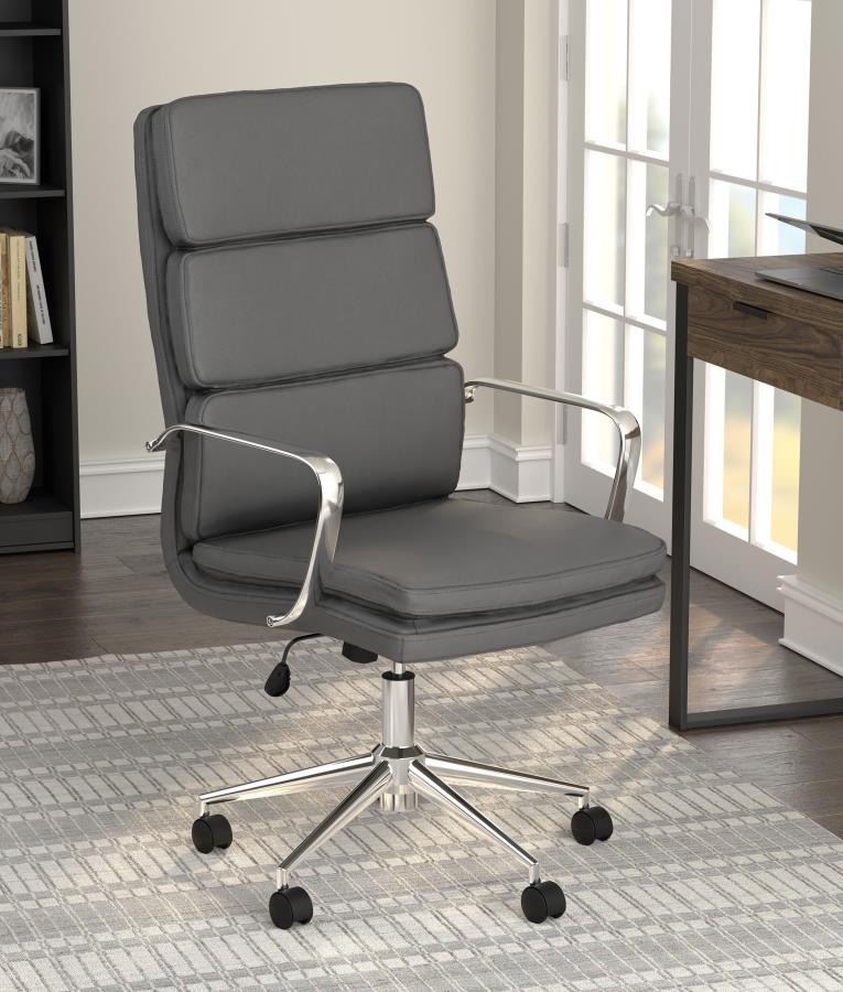 (image for) Ximena Upholstered Adjustable High Back Office Chair Grey