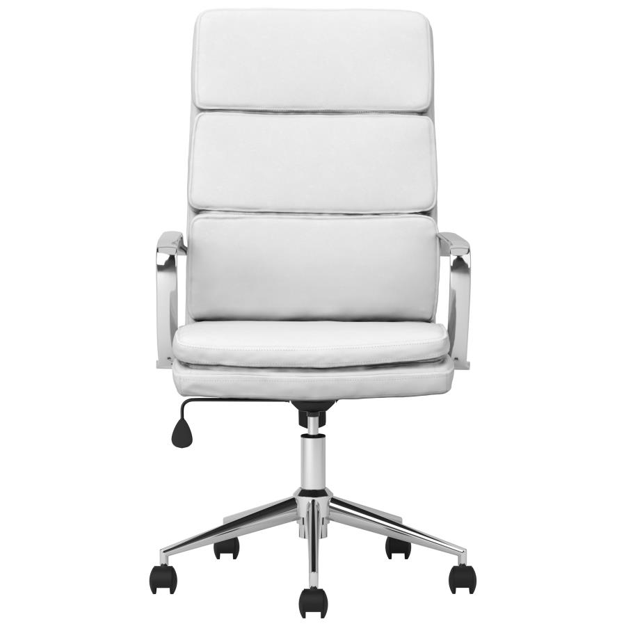 (image for) Ximena Upholstered Adjustable High Back Office Chair White