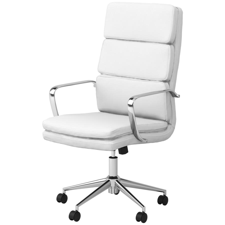 (image for) Ximena Upholstered Adjustable High Back Office Chair White