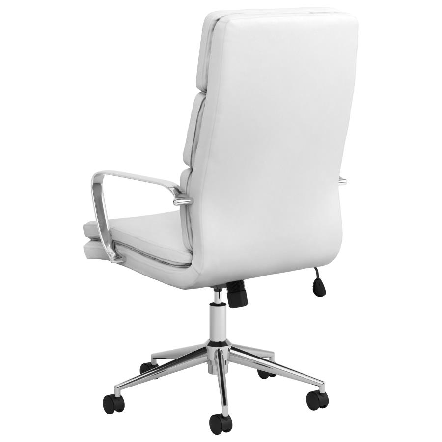 (image for) Ximena Upholstered Adjustable High Back Office Chair White