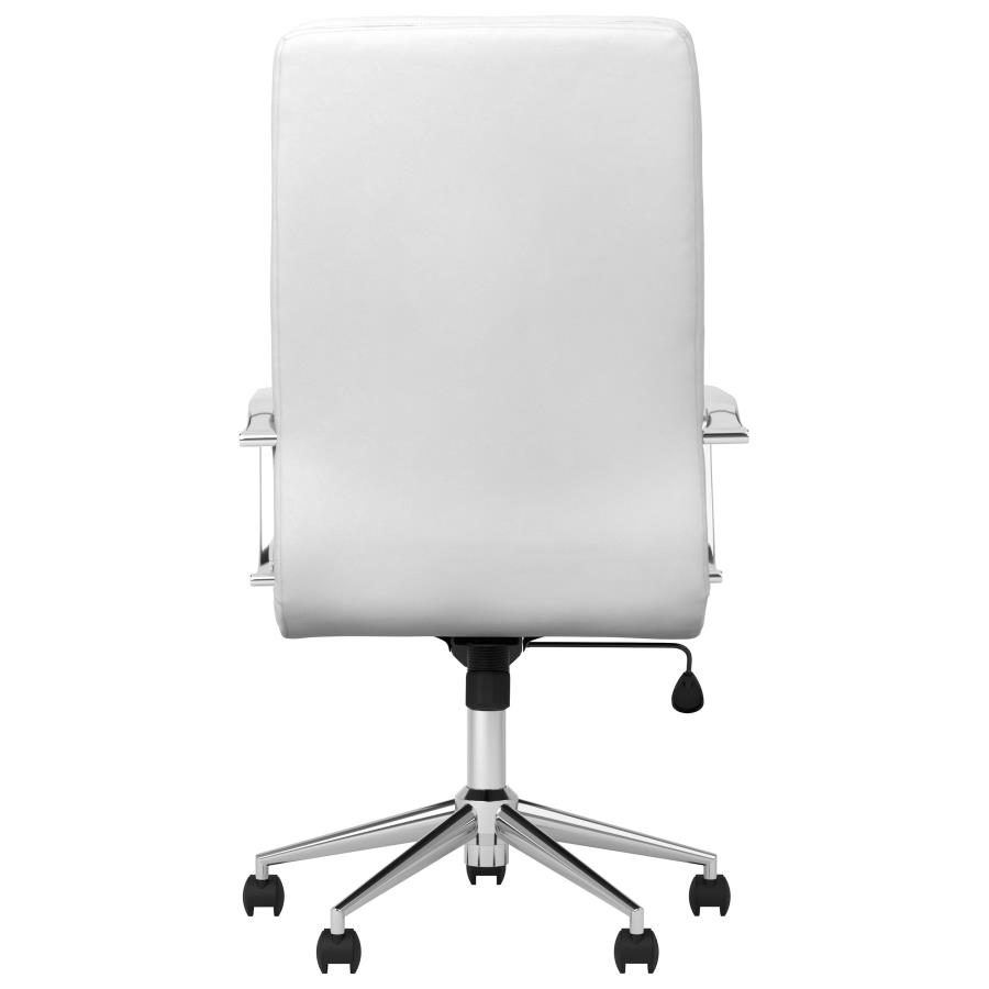 (image for) Ximena Upholstered Adjustable High Back Office Chair White