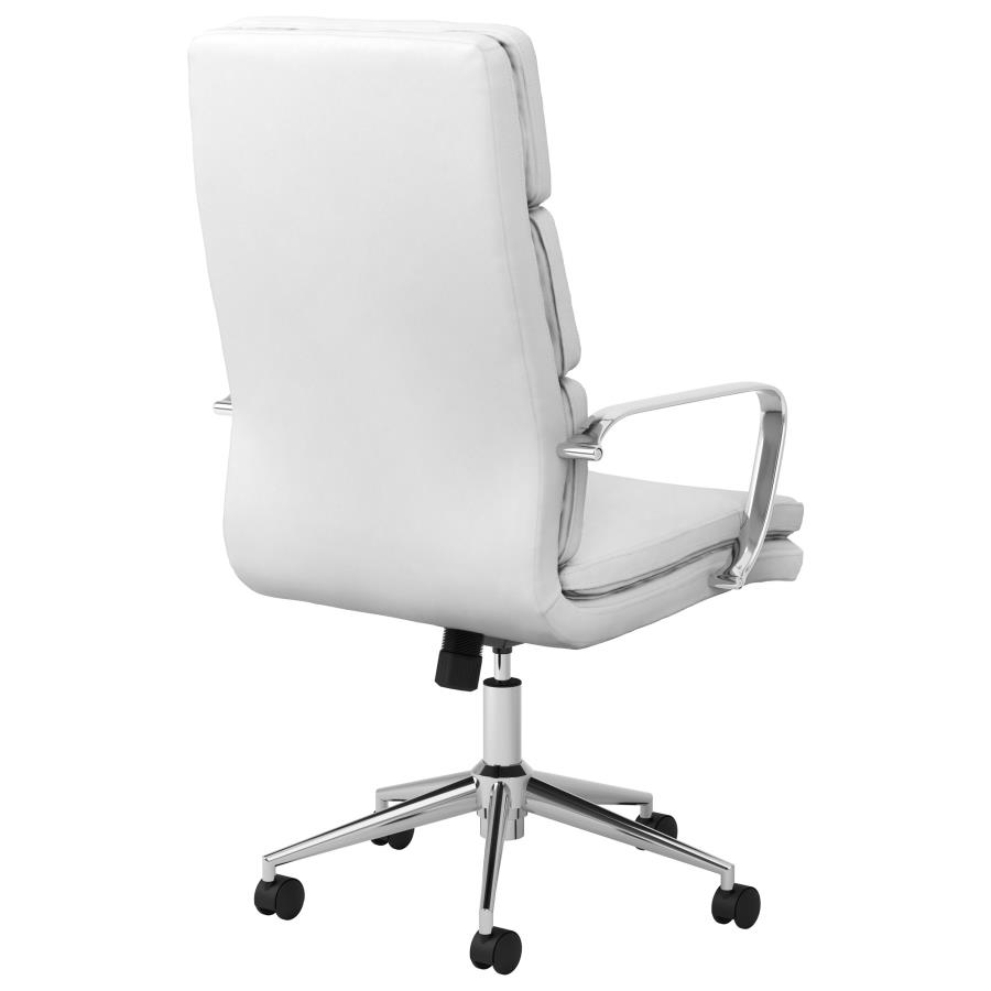 (image for) Ximena Upholstered Adjustable High Back Office Chair White