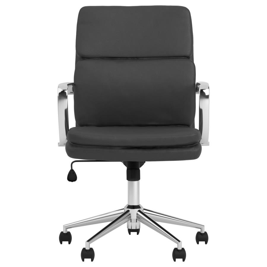 (image for) Ximena Upholstered Adjustable Mid Back Office Chair Black