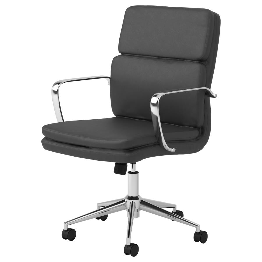 (image for) Ximena Upholstered Adjustable Mid Back Office Chair Black