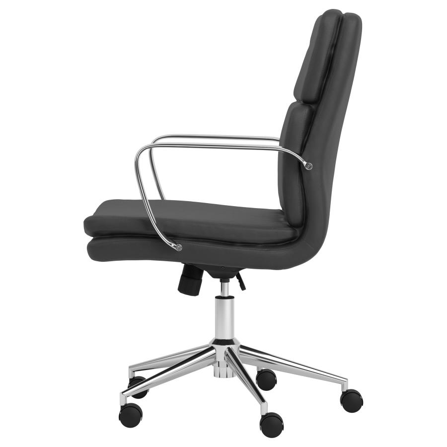 (image for) Ximena Upholstered Adjustable Mid Back Office Chair Black