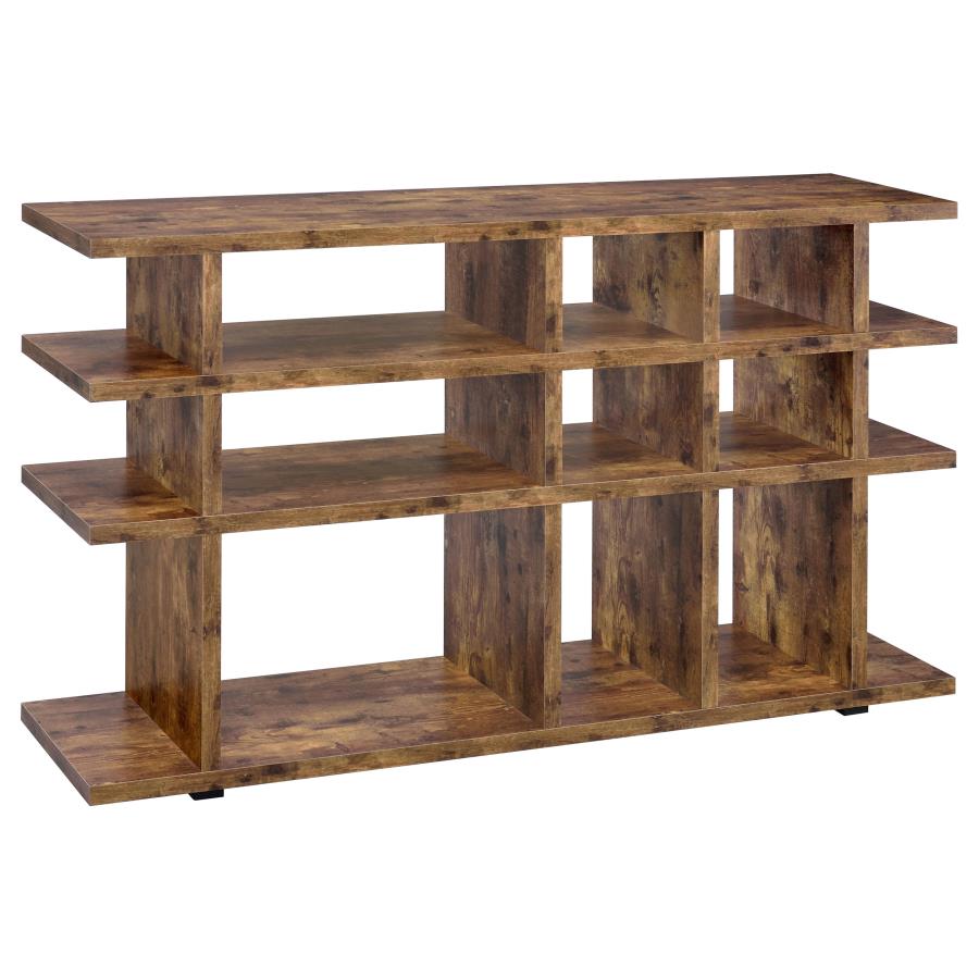 (image for) Santos 63-inch 3-shelf Console Bookcases Rustic Nutmeg