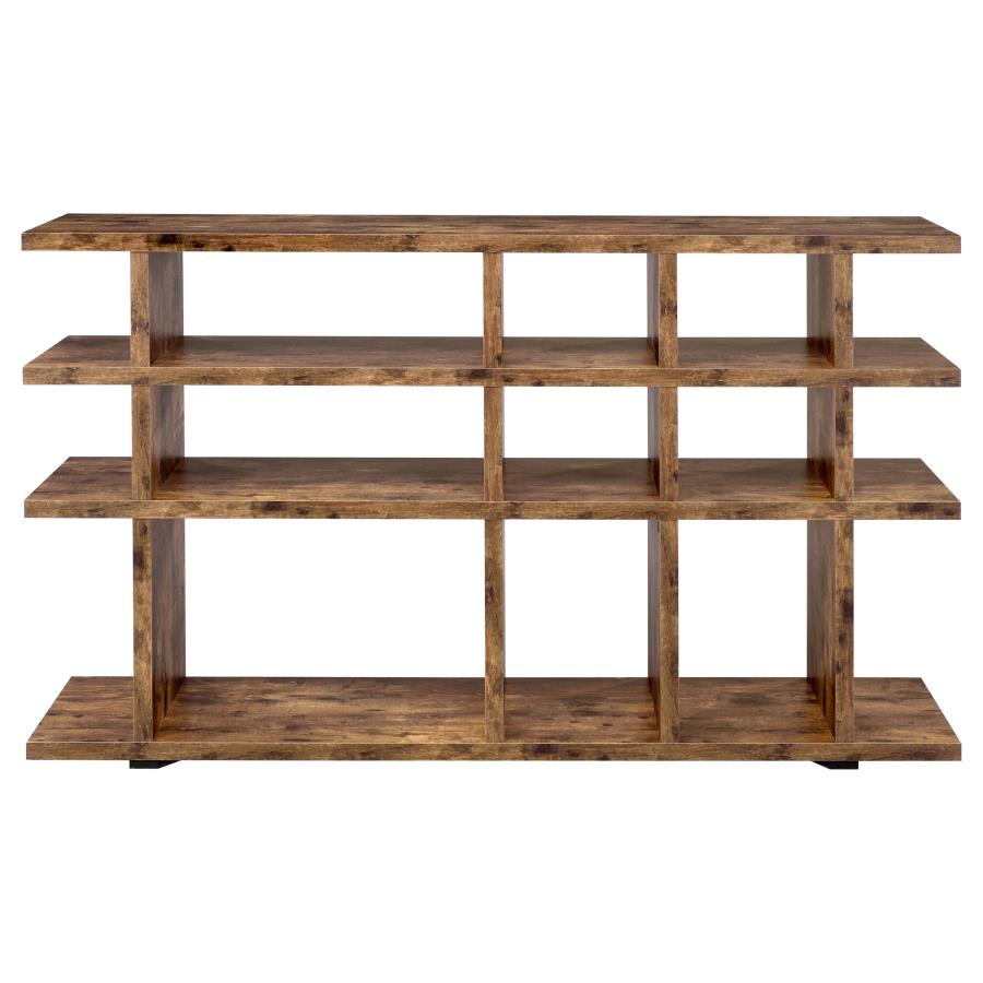 (image for) Santos 63-inch 3-shelf Console Bookcases Rustic Nutmeg