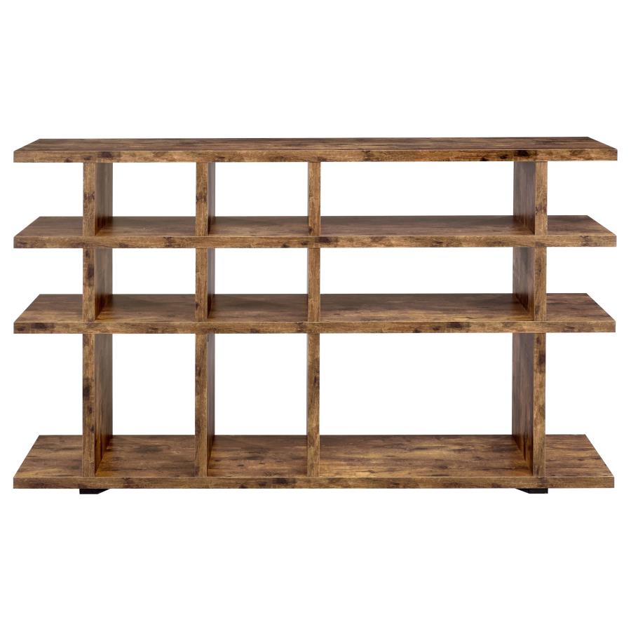 (image for) Santos 63-inch 3-shelf Console Bookcases Rustic Nutmeg