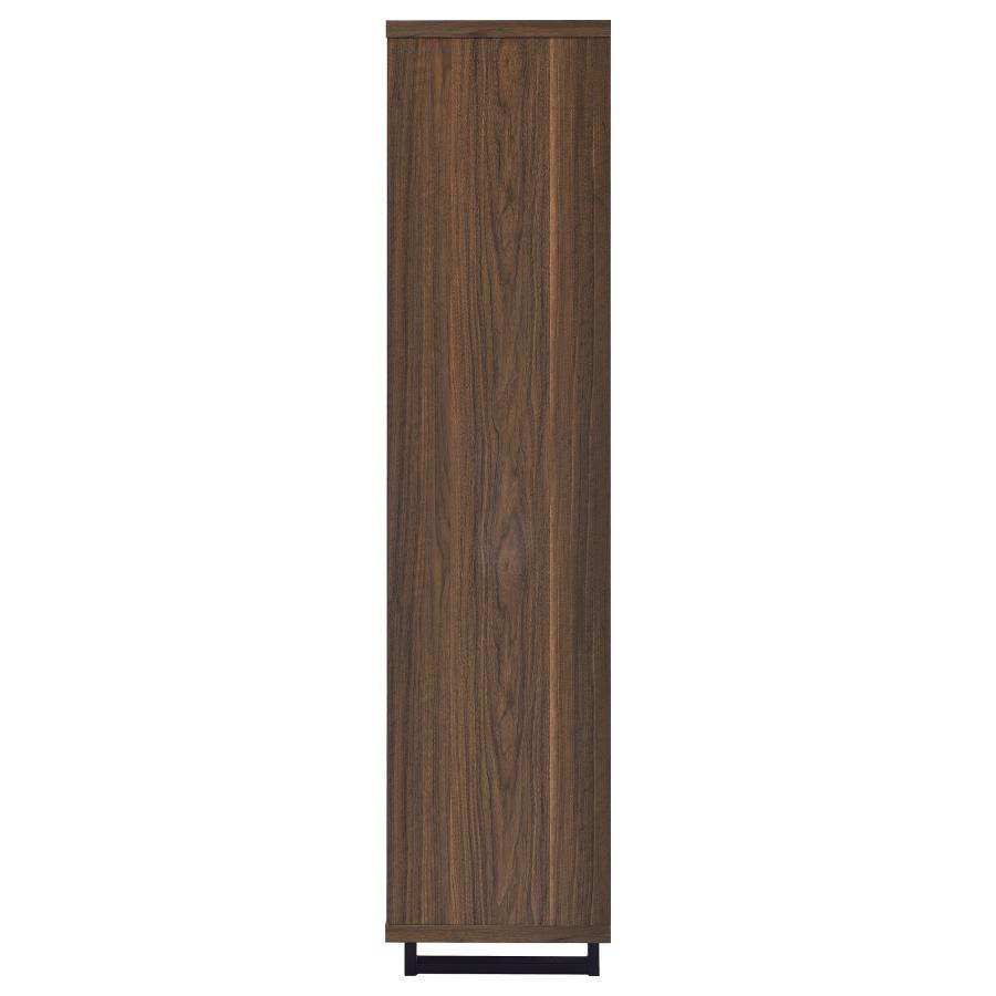 (image for) Maddox 71-inch 3-shelf Cabinet Bookcase Walnut