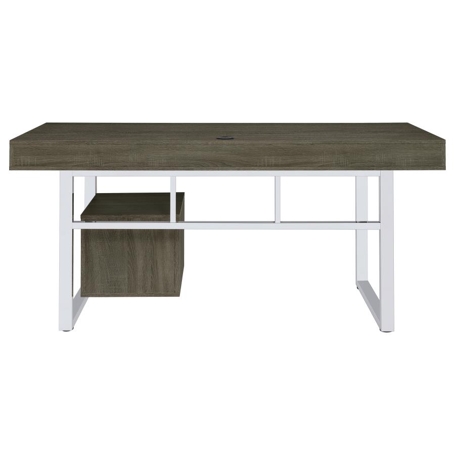 (image for) Whitman 65-inch 4-drawer Computer Desk Weathered Grey