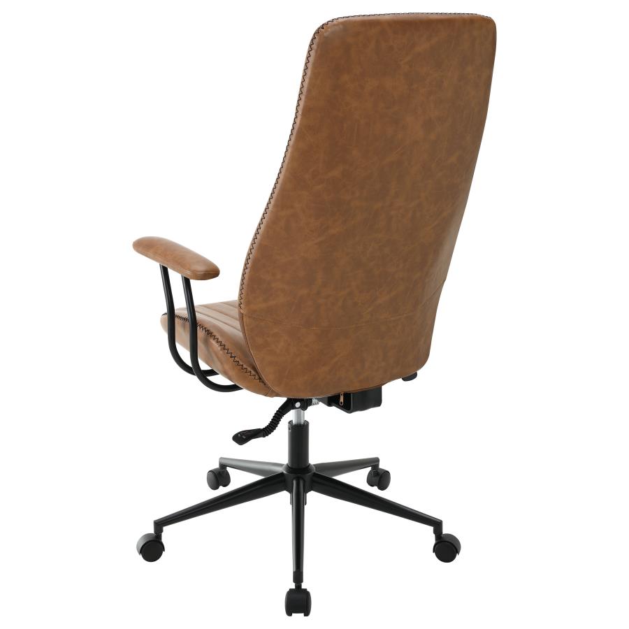 (image for) Ranger Upholstered Adjustable Home Office Desk Chair Brown