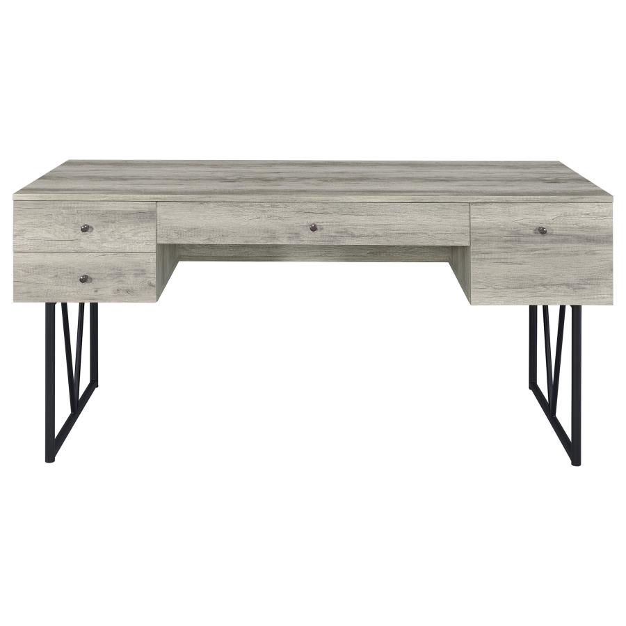 (image for) Analiese 63-inch 4-drawer Writing Desk Grey Driftwood