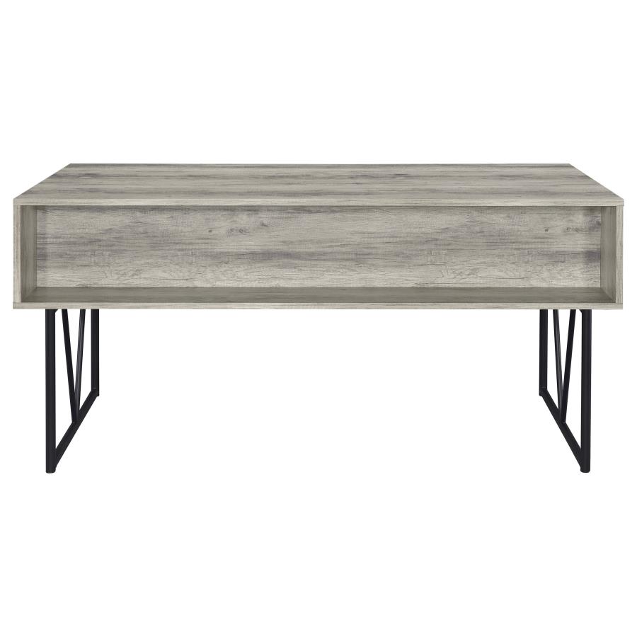 (image for) Analiese 63-inch 4-drawer Writing Desk Grey Driftwood