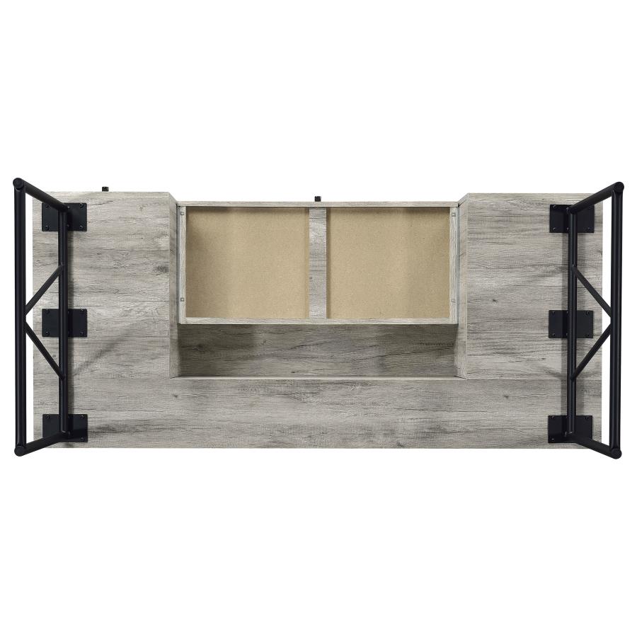 (image for) Analiese 63-inch 4-drawer Writing Desk Grey Driftwood