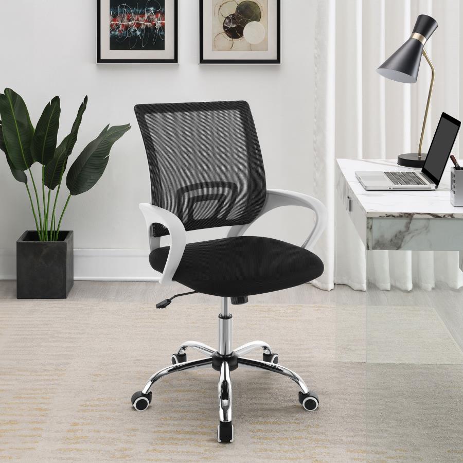 (image for) Felton Upholstered Adjustable Home Office Desk Chair Black