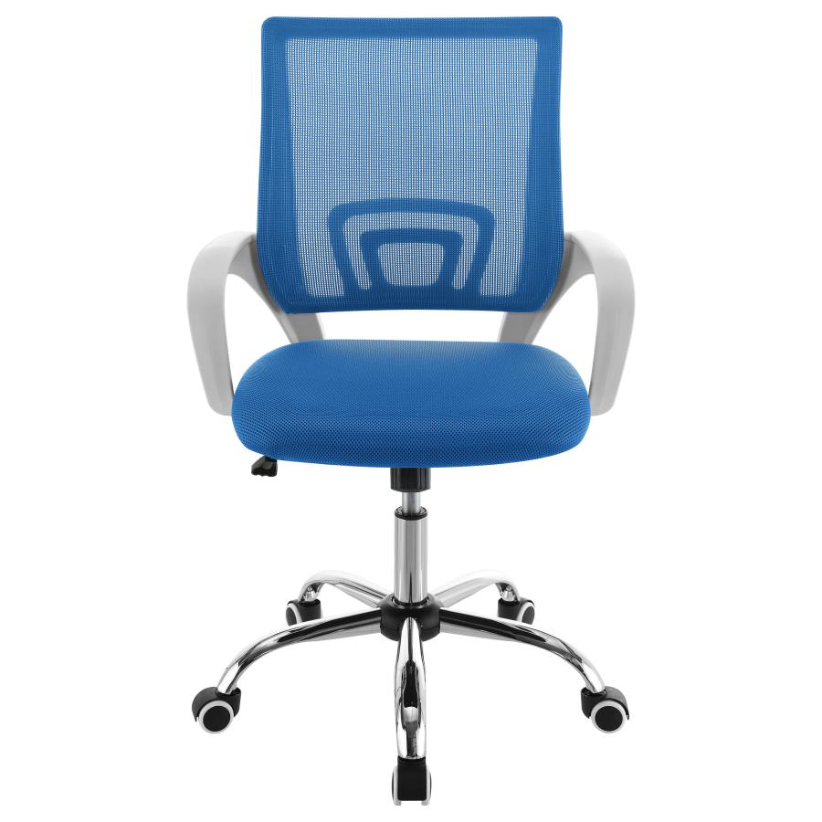 (image for) Felton Upholstered Adjustable Home Office Desk Chair Blue