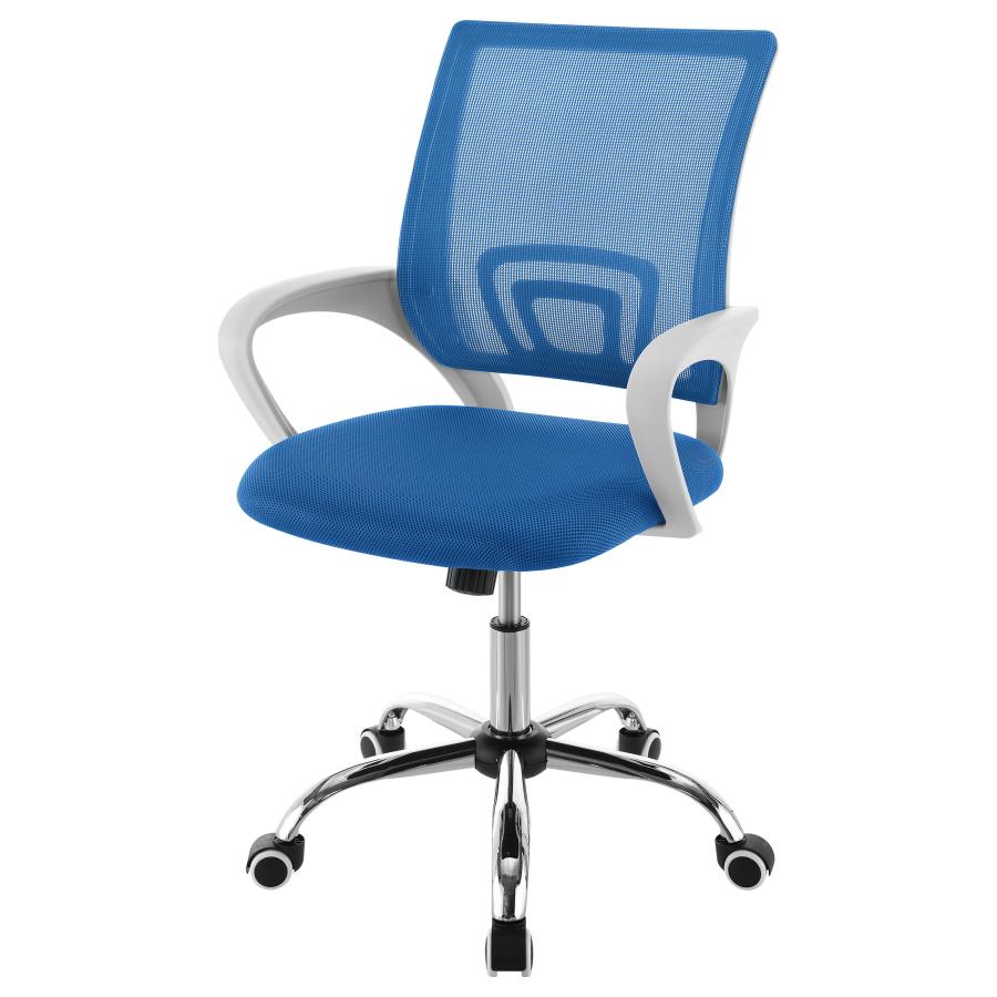 (image for) Felton Upholstered Adjustable Home Office Desk Chair Blue