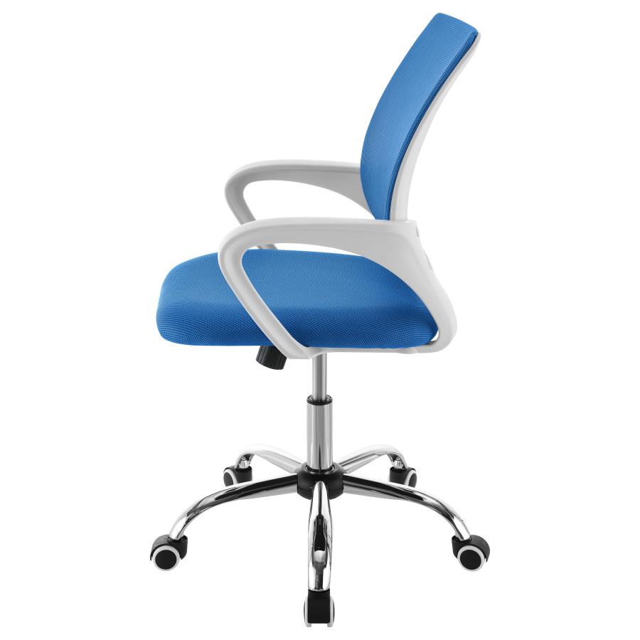 (image for) Felton Upholstered Adjustable Home Office Desk Chair Blue