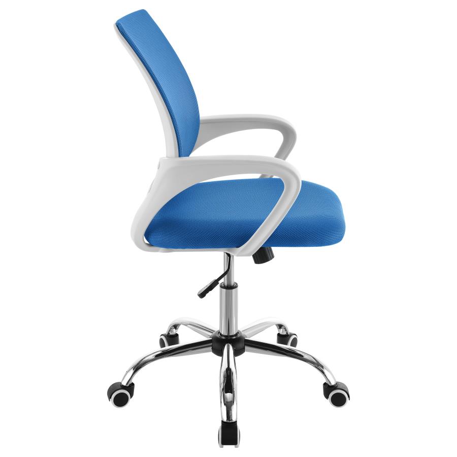 (image for) Felton Upholstered Adjustable Home Office Desk Chair Blue