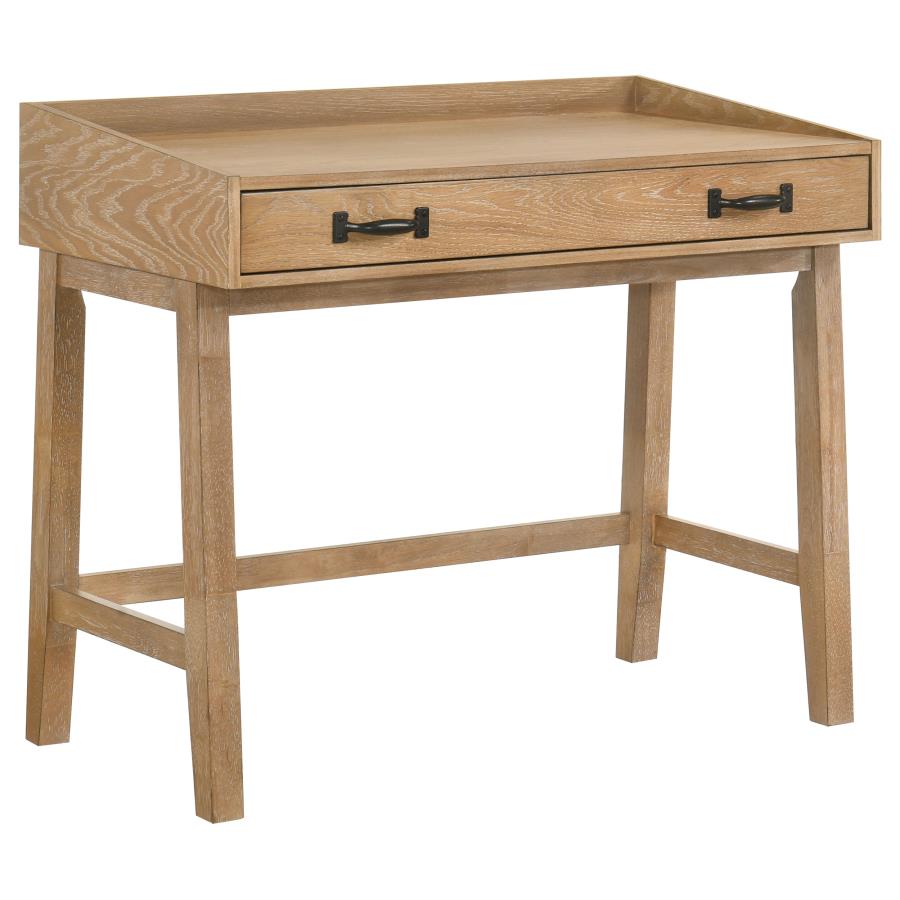 (image for) Fabian 38-inch Computer Desk with Keyboard Drawer Distressed Light Brown