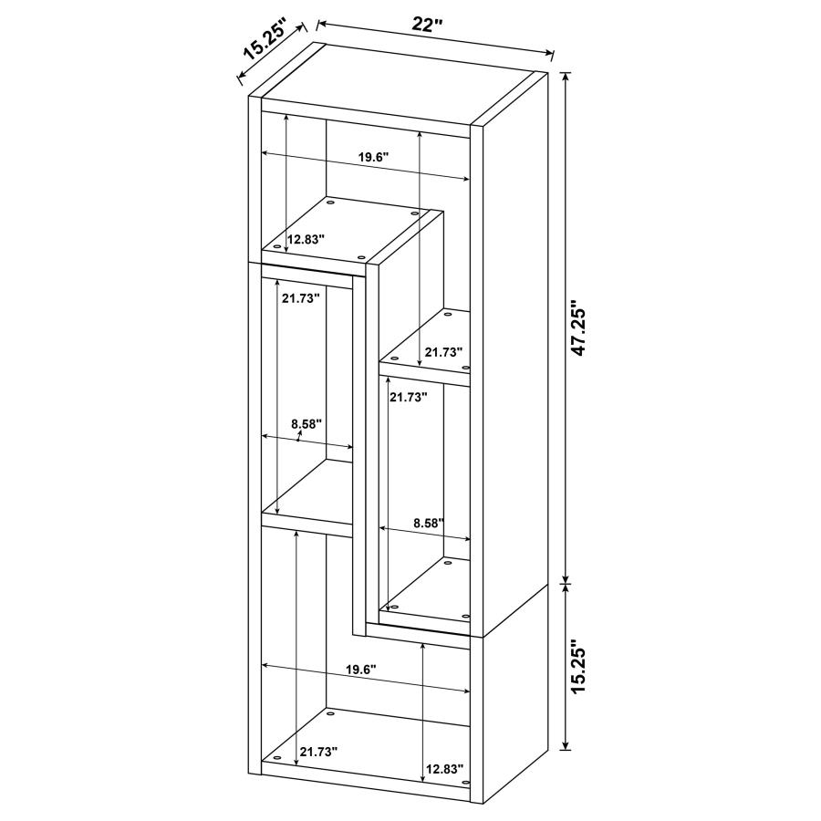 (image for) Velma Multipurpose TV Stand and Bookshelf Grey Driftwood