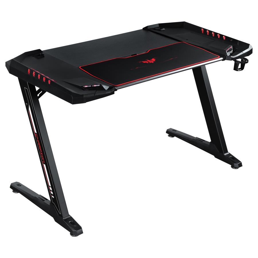 (image for) Ardsley 51-inch Computer Gaming Desk with RGB Lighting Black