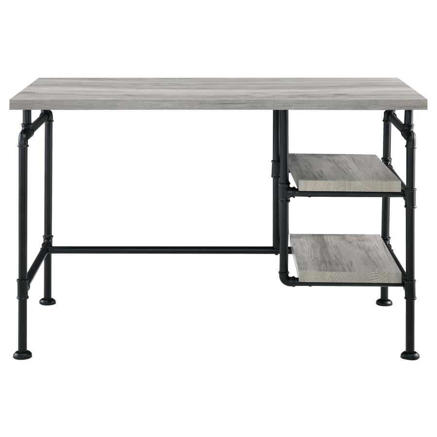 (image for) Delray 47-inch 2-shelf Piping Writing Desk Grey Driftwood